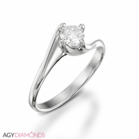 Picture of 0.50 Total Carat Solitaire Engagement Round Diamond Ring