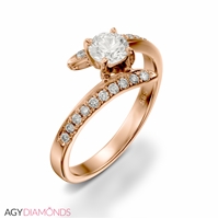 Picture of 0.50 Total Carat Designer Engagement Round Diamond Ring
