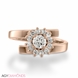 Picture of 0.64 Total Carat Floral Engagement Round Diamond Ring
