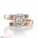 Picture of 0.74 Total Carat Floral Engagement Round Diamond Ring