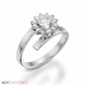 Picture of 0.74 Total Carat Floral Engagement Round Diamond Ring