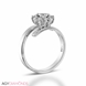 Picture of 0.74 Total Carat Floral Engagement Round Diamond Ring