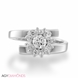 Picture of 1.14 Total Carat Floral Engagement Round Diamond Ring