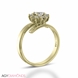 Picture of 0.74 Total Carat Floral Engagement Round Diamond Ring