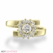 Picture of 0.74 Total Carat Floral Engagement Round Diamond Ring