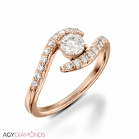 Picture of 0.69 Total Carat Designer Engagement Round Diamond Ring