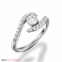 Picture of 0.59 Total Carat Designer Engagement Round Diamond Ring