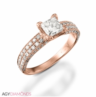 Picture of 1.70 Total Carat Designer Engagement Princess Diamond Ring