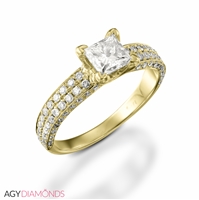 Picture of 1.40 Total Carat Designer Engagement Princess Diamond Ring