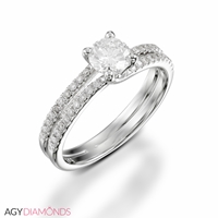 Picture of 0.90 Total Carat Designer Engagement Round Diamond Ring