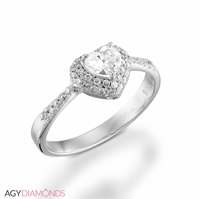 Picture of 0.47 Total Carat Heart Engagement Heart Diamond Ring