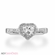 Picture of 0.47 Total Carat Heart Engagement Heart Diamond Ring