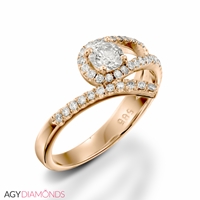 Picture of 0.57 Total Carat Designer Engagement Round Diamond Ring