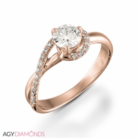 Picture of 0.61 Total Carat Designer Engagement Round Diamond Ring