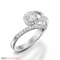 Picture of 0.72 Total Carat Designer Engagement Round Diamond Ring