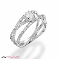 Picture of 1.30 Total Carat Masterworks Engagement Round Diamond Ring
