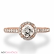 Picture of 1.23 Total Carat Halo Engagement Round Diamond Ring