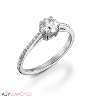 Picture of 0.78 Total Carat Classic Engagement Round Diamond Ring