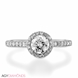 Picture of 0.53 Total Carat Halo Engagement Round Diamond Ring