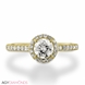 Picture of 0.53 Total Carat Halo Engagement Round Diamond Ring
