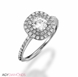 Picture of 0.91 Total Carat Halo Engagement Round Diamond Ring