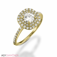 Picture of 1.31 Total Carat Halo Engagement Round Diamond Ring