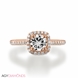Picture of 0.64 Total Carat Halo Engagement Round Diamond Ring