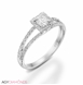 Picture of 0.58 Total Carat Halo Engagement Round Diamond Ring