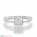 Picture of 0.58 Total Carat Halo Engagement Round Diamond Ring