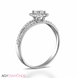 Picture of 0.98 Total Carat Halo Engagement Round Diamond Ring