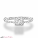 Picture of 1.18 Total Carat Halo Engagement Round Diamond Ring
