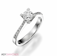 Picture of 0.89 Total Carat Classic Engagement Round Diamond Ring