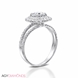 Picture of 0.96 Total Carat Halo Engagement Round Diamond Ring