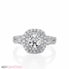 Picture of 0.96 Total Carat Halo Engagement Round Diamond Ring