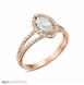 Picture of 0.70 Total Carat Halo Engagement Marquise Diamond Ring