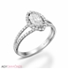 Picture of 0.80 Total Carat Halo Engagement Marquise Diamond Ring