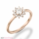 Picture of 0.38 Total Carat Floral Engagement Round Diamond Ring