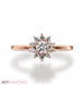 Picture of 0.38 Total Carat Floral Engagement Round Diamond Ring