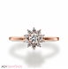 Picture of 0.40 Total Carat Floral Engagement Round Diamond Ring