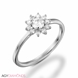 Picture of 0.33 Total Carat Floral Engagement Round Diamond Ring