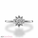 Picture of 0.38 Total Carat Floral Engagement Round Diamond Ring