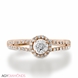 Picture of 0.78 Total Carat Halo Engagement Round Diamond Ring