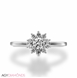 Picture of 0.40 Total Carat Floral Engagement Round Diamond Ring
