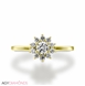 Picture of 0.33 Total Carat Floral Engagement Round Diamond Ring