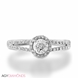 Picture of 0.58 Total Carat Halo Engagement Round Diamond Ring