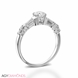 Picture of 1.23 Total Carat Masterworks Engagement Round & Baguette Diamond Ring