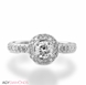 Picture of 0.45 Total Carat Halo Engagement Round Diamond Ring