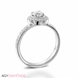 Picture of 0.50 Total Carat Halo Engagement Round Diamond Ring