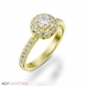 Picture of 0.45 Total Carat Halo Engagement Round Diamond Ring