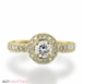 Picture of 0.45 Total Carat Halo Engagement Round Diamond Ring